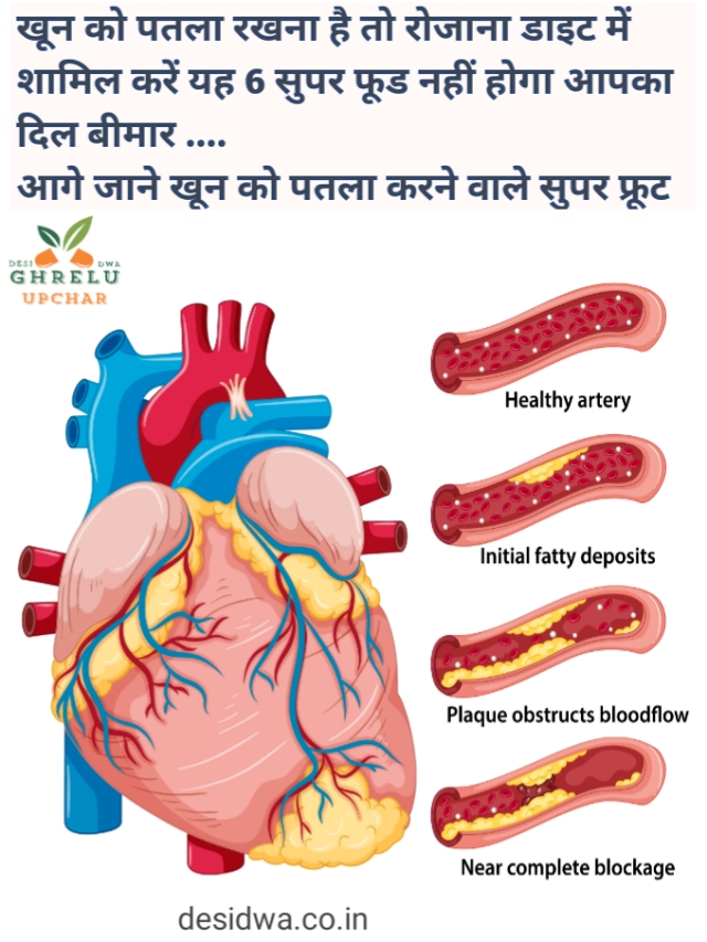 खून को पतला करने वाले 6 सुपर फूड